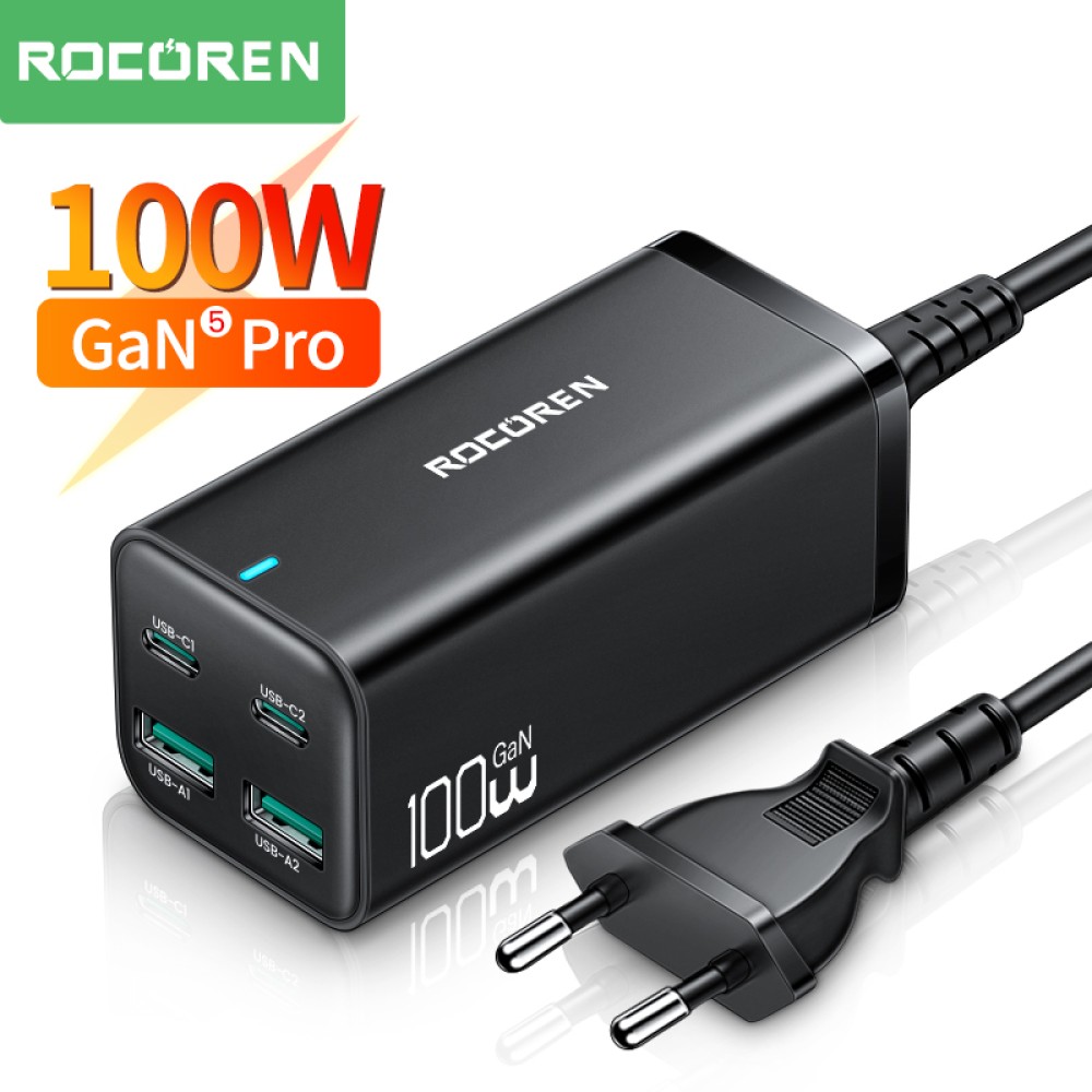 Rocoren Premium GaN 100W Desktop Charger Price in BD 2024